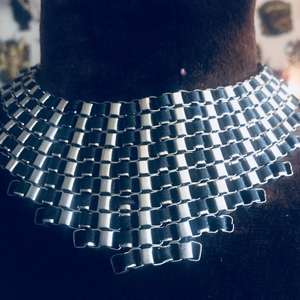 RBG Vegan leather mesh bib statement